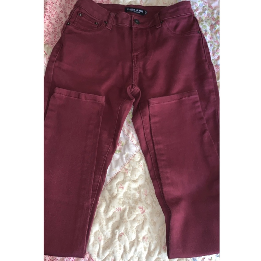 Burgundy skinny Jeans
